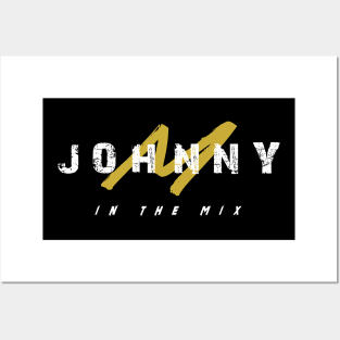 Johnny M In The Mix Logo / Yellow Posters and Art